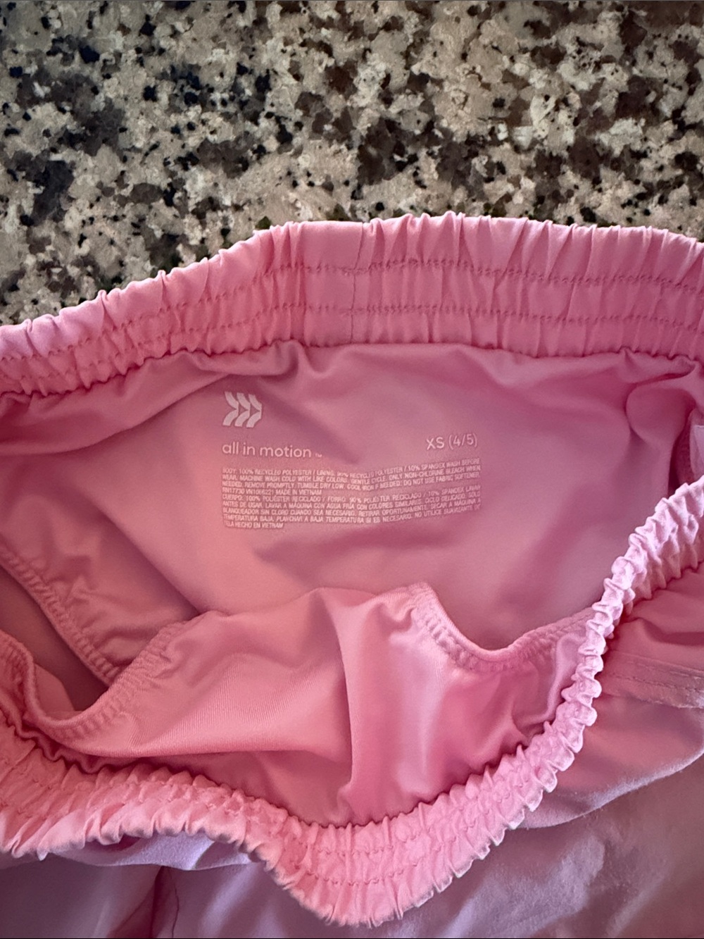 All In Motion Girls Pink Athletic Shorts XS - Picture 3 of 3